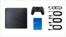 Sony PlayStation 4 PS4 Slim Schwarz 500 GB + zusätzlicher DualShock 4-Controller