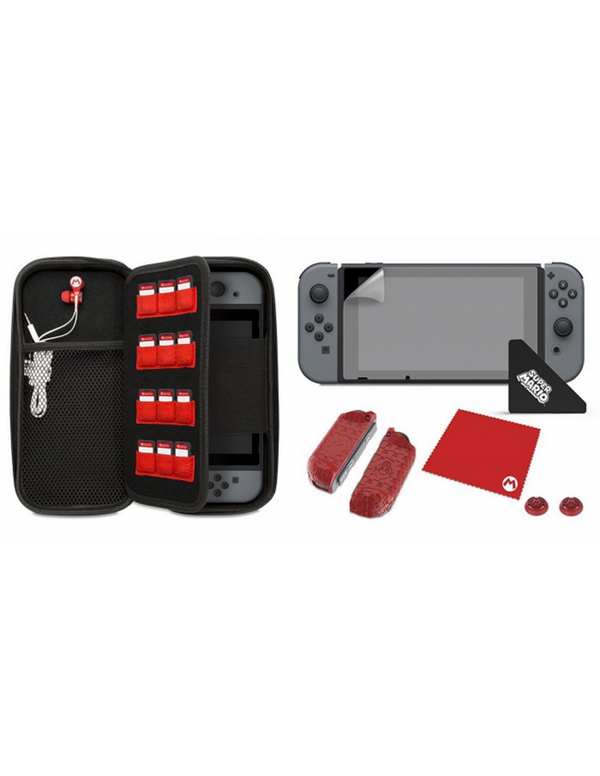 Bolsa Hori com Acessórios Starter Kit Mario "M" Edition Nintendo Switch