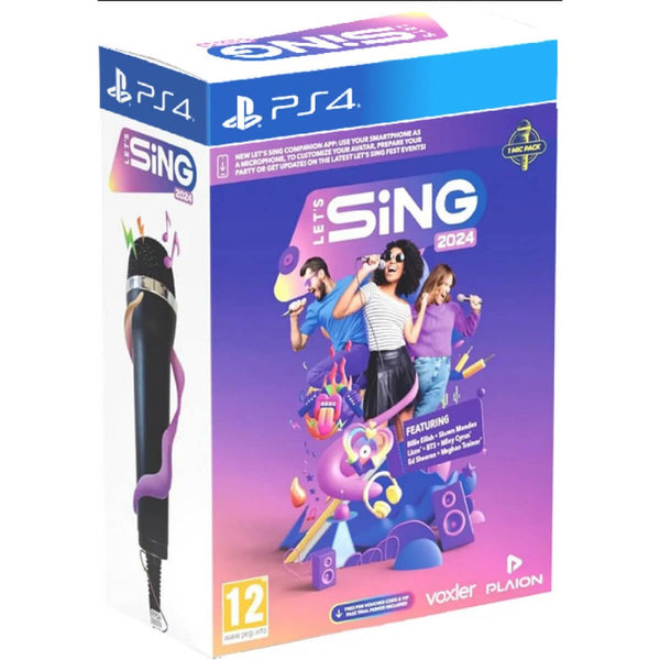 Jogo Let's Sing 2024 + 1 Micro PS4
