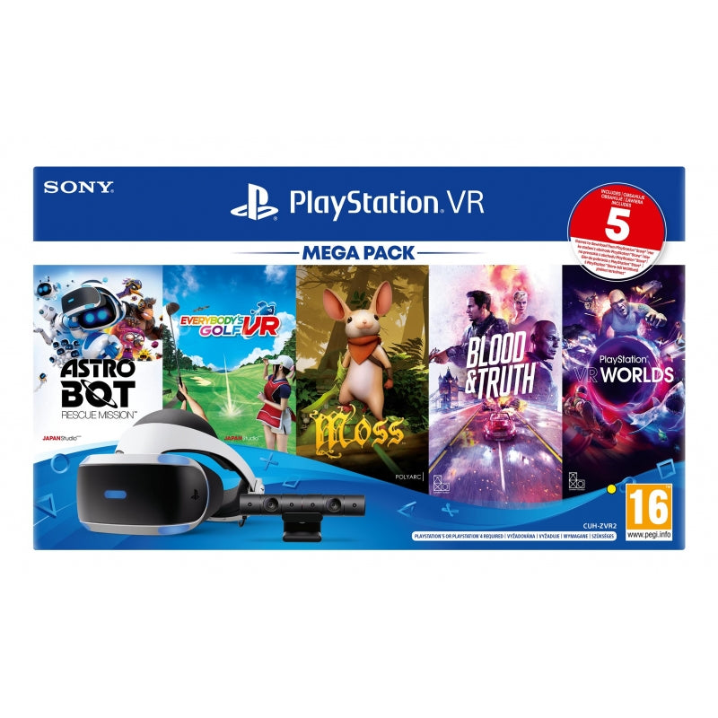 Sony PlayStation VR Mega Pack 3 + Câmara V2 + 5 Jogos PS4/PS5