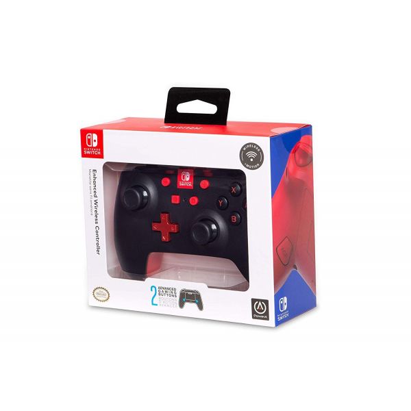 Mando inalámbrico PowerA Nintendo Switch negro y rojo