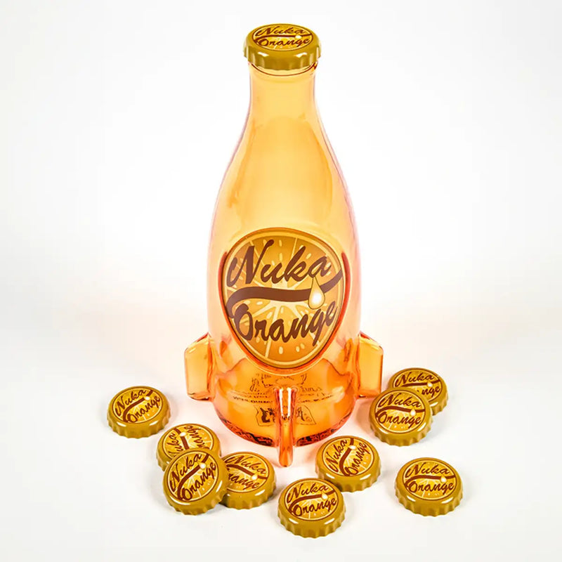 Bouteille et capsules orange Fallout Nuka Cola