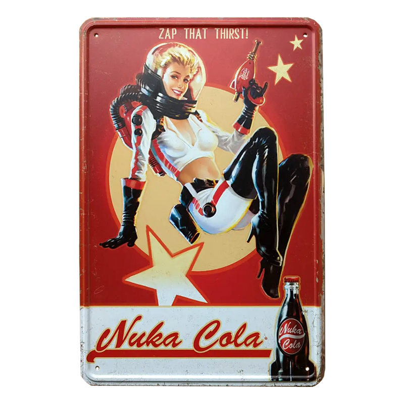 Panneau métallique Fallout Nuka Cola Girl
