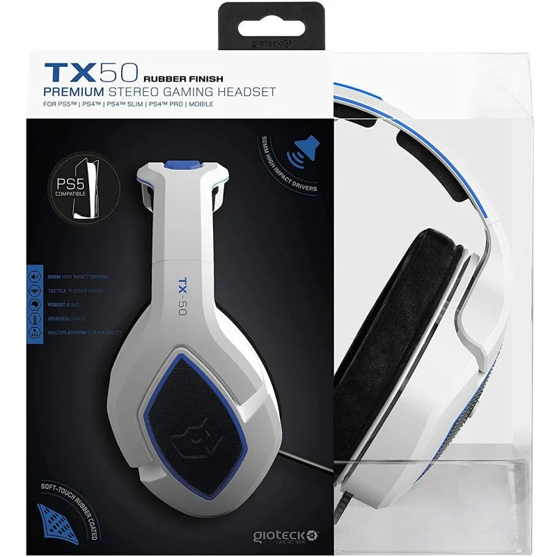Gaming Headphones Gioteck TX-50 White,Blue