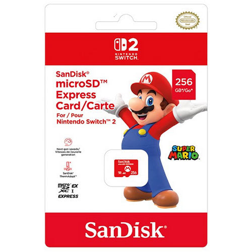SanDisk Micro SD Express Card para Nintendo Switch 2 (256 GB)