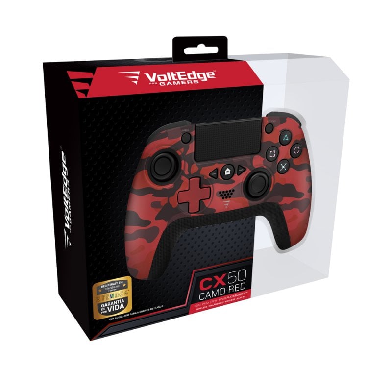Controller wireless PS4 VoltEdge CX50 mimetico rosso