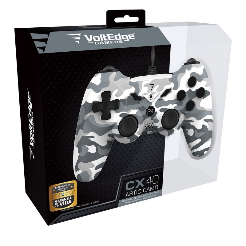 VoltEdge CX40 Arctic getarnter kabelloser Controller für PS4/PS3/PC