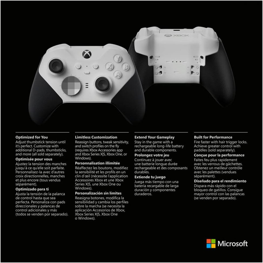 Controller Microsoft Xbox Wireless Elite Serie 2 Core Bianco Xbox One