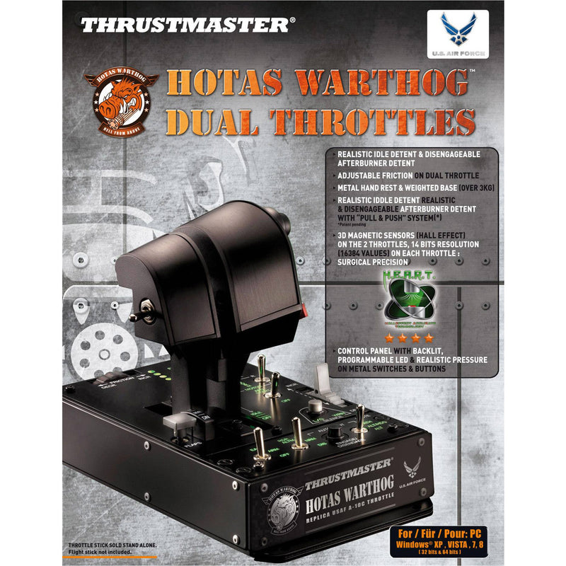 Joystick per PC USB con controller doppio acceleratore Thrustmaster Hotas Warthog