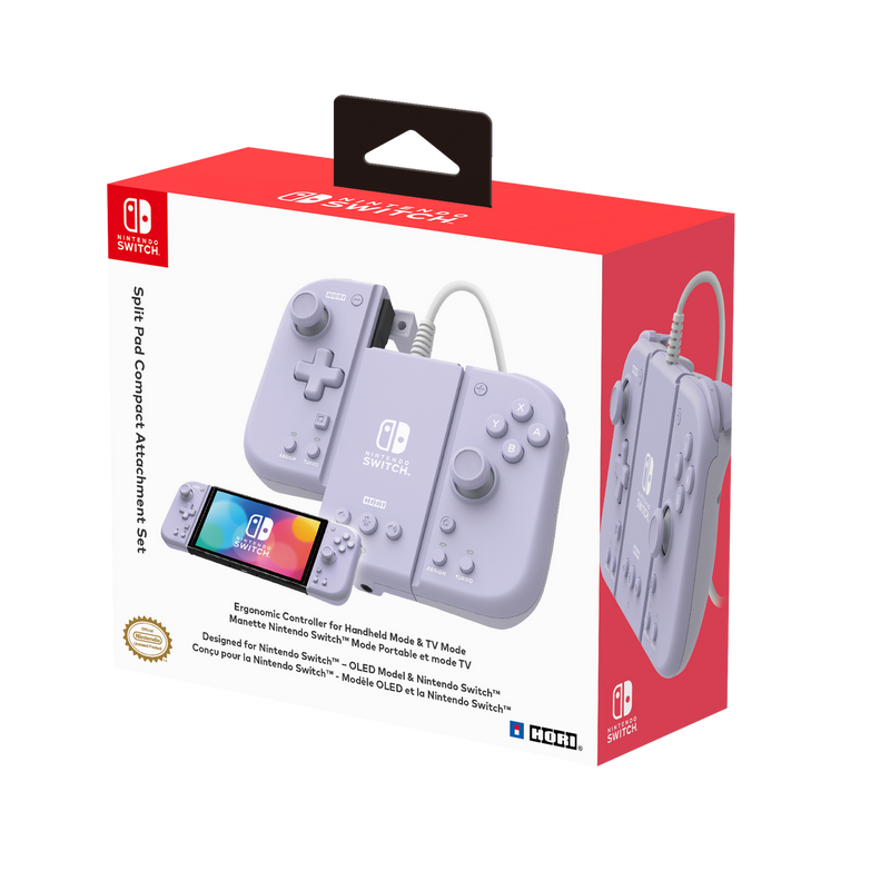 Mando Hori Split Pad Compact Lavanda Nintendo Switch