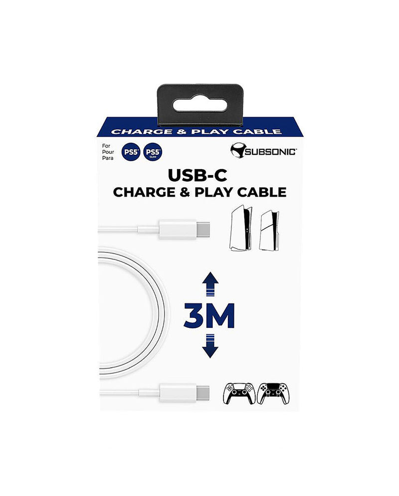 Cavo di ricarica e riproduzione USB-C da 3 M per PS5