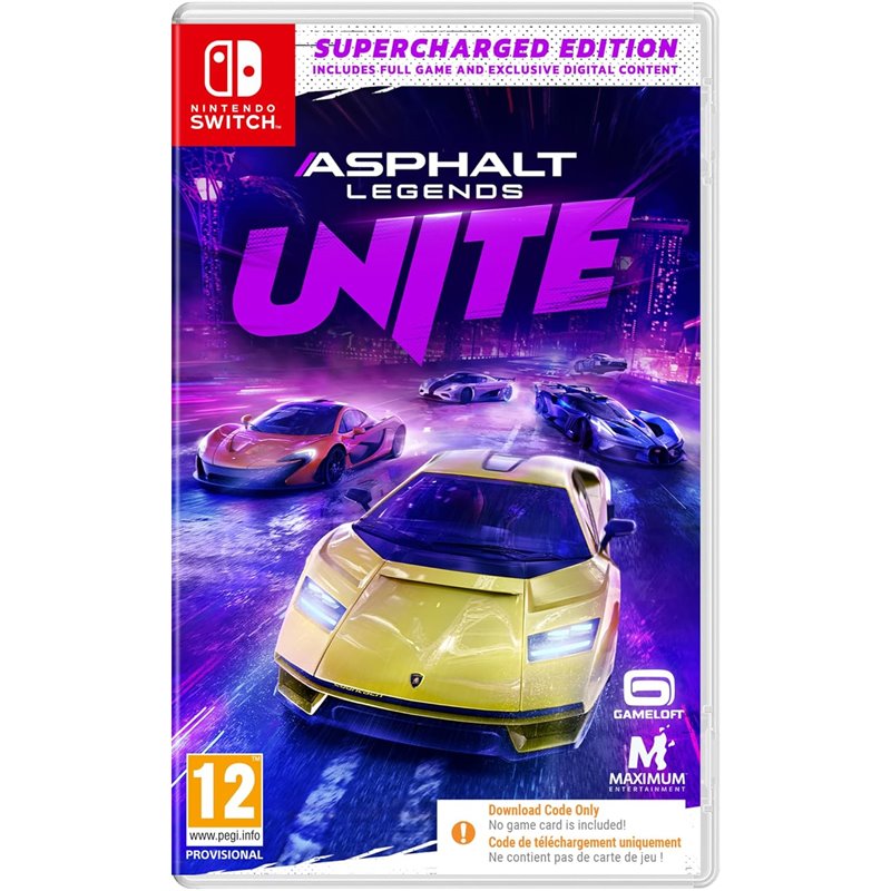 Asphalt Legends Unite Supercharged Edition Nintendo Switch Game (Code in Box)