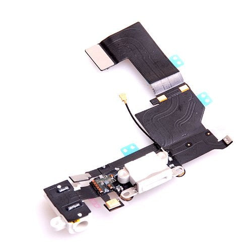 Flex Conector Carga iPhone 5S Blanco