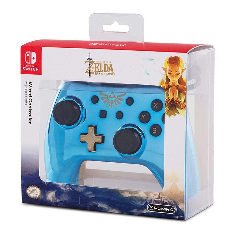 Controller cablato PowerA Zelda Chrome Blue, Gold Nintendo Switch