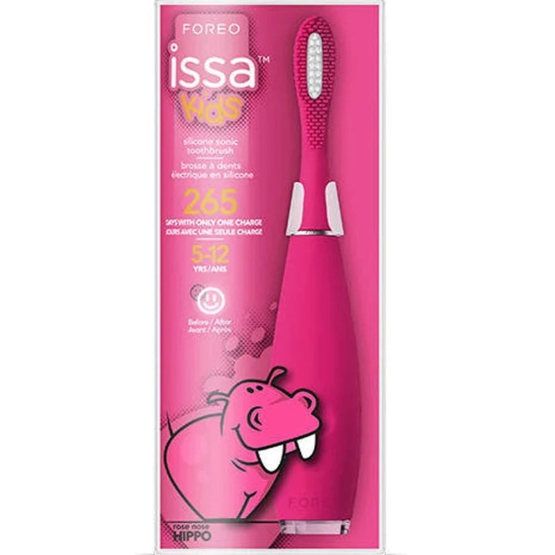 FOREO Issa Kids Brosse à dents électrique Hippo Rose