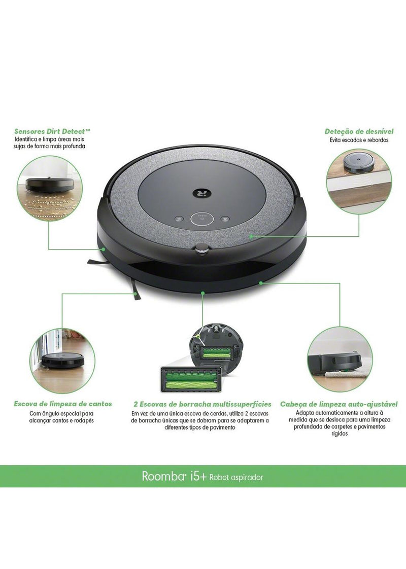 Aspirateur Robot iRobot Roomba i5+ Clean Base Gris