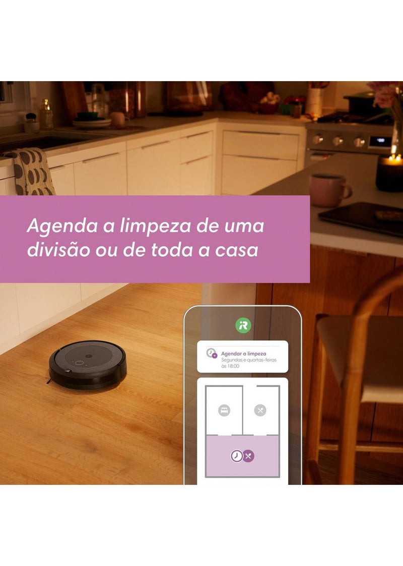 Aspirador Robô iRobot Roomba i5+ Clean Base Cinza