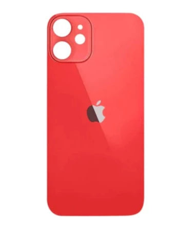 Coque arrière en verre iphone 12 rouge