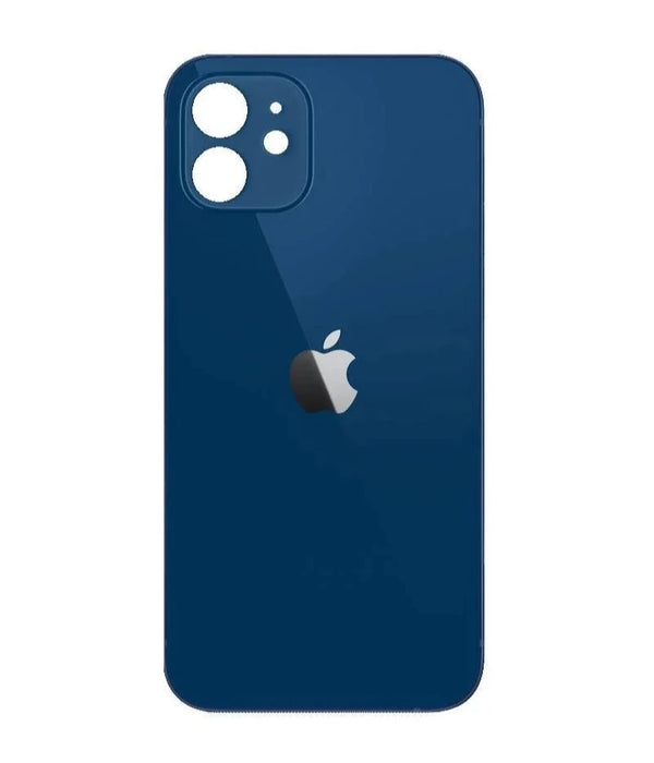 Coque arrière en verre iphone 12 bleu