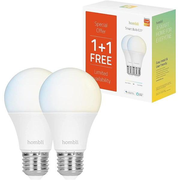 Intelligente CCT-Lampe (Promo-Pack) - Hombli Smart Bulb E27