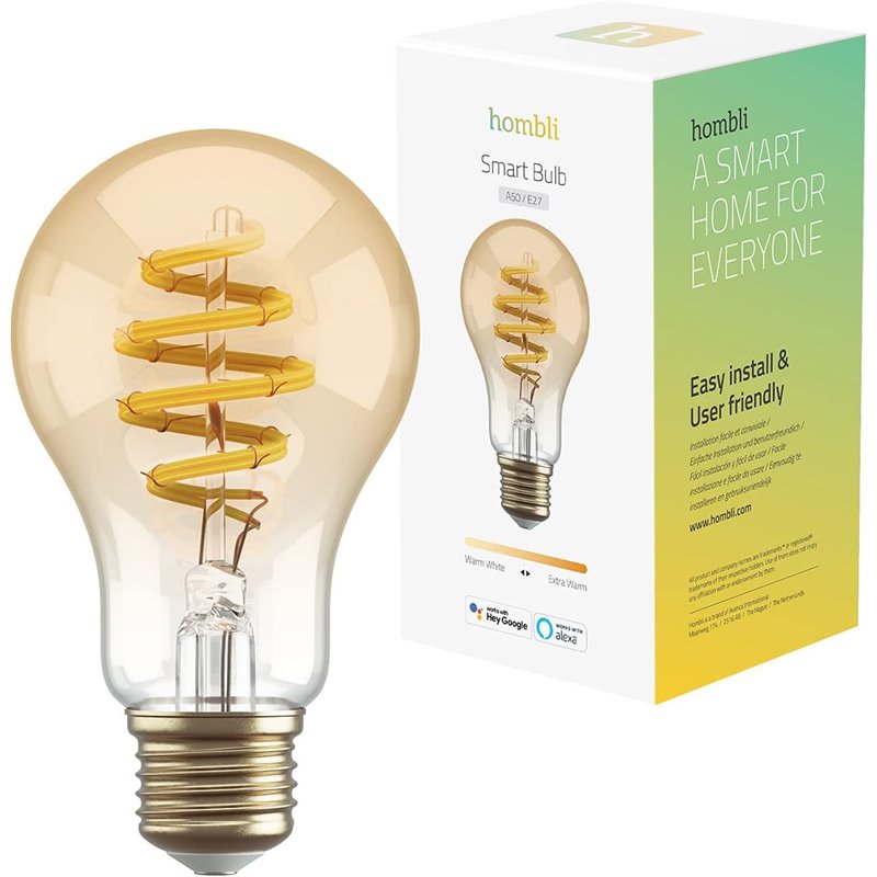 Lâmpada Filamento Inteligente - Hombli Smart Bulb A60 / E27 (Âmbar)