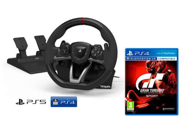Volante Hori RWA Apex PS5/PS4/PC + Gran Turismo Sport PS4