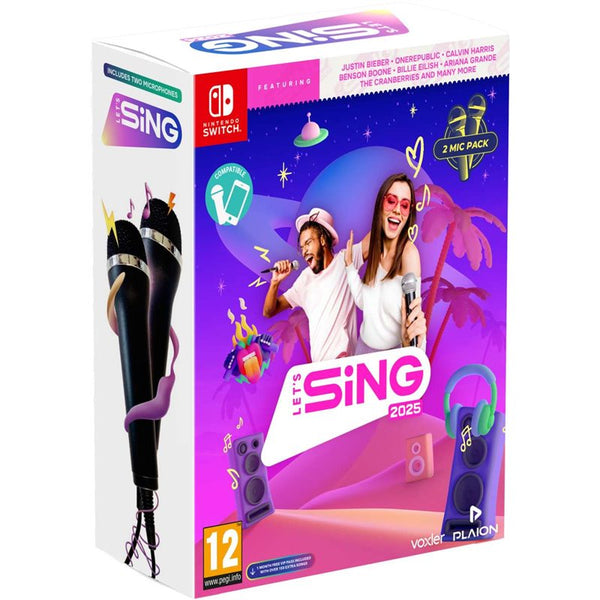 Let's Sing 2025 + 2 micros Nintendo Switch