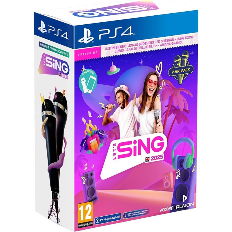 Let's Sing 2025 + 2 Mikrofone PS4