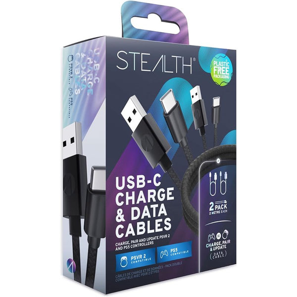 Pack Doble Cable Stealth USB-C (Licenciado para PSVR2 y PS5)