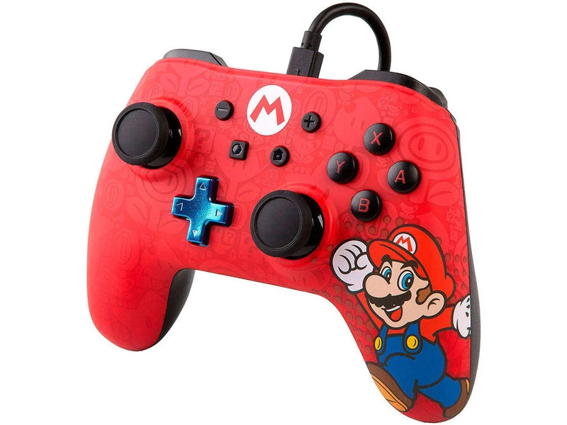 Mando con cable PowerA oficial Super Mario Nintendo Switch