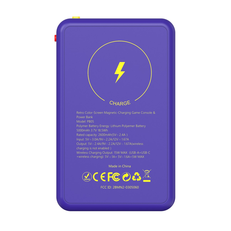 Powerbank + Tragbare Retro-Konsole Powergame