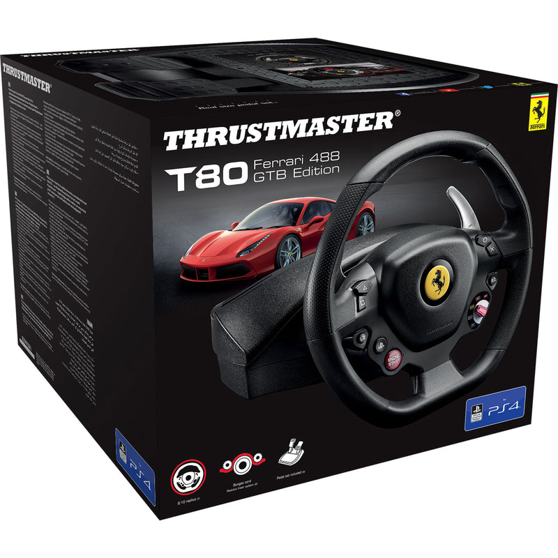 Volant Thrustmaster T80 RW Ferrari 488 GTB PS5/PS4/PC