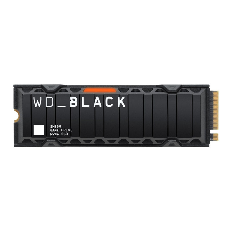 Western Digital Noir SSD 2 To M.2 2280 SN850 avec dissipateur thermique 3D NAND NVMe PCIe 4.0 (7000 Mo/s) Compatible PS5