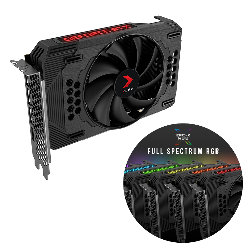 Placa Gráfica PNY GeForce RTX 3060 XLR8 Gaming REVEL EPIC-X RGB Single Fan 12GB GDDR6