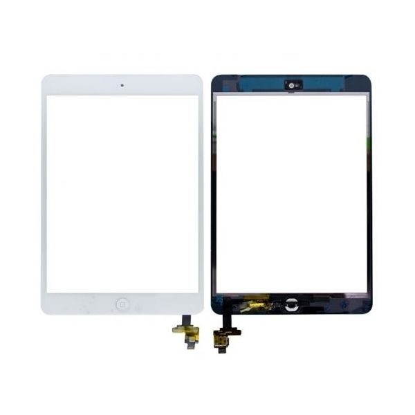 Ecran/Vitre iPad Mini 1/2 Tactile + Puce IC Blanche
