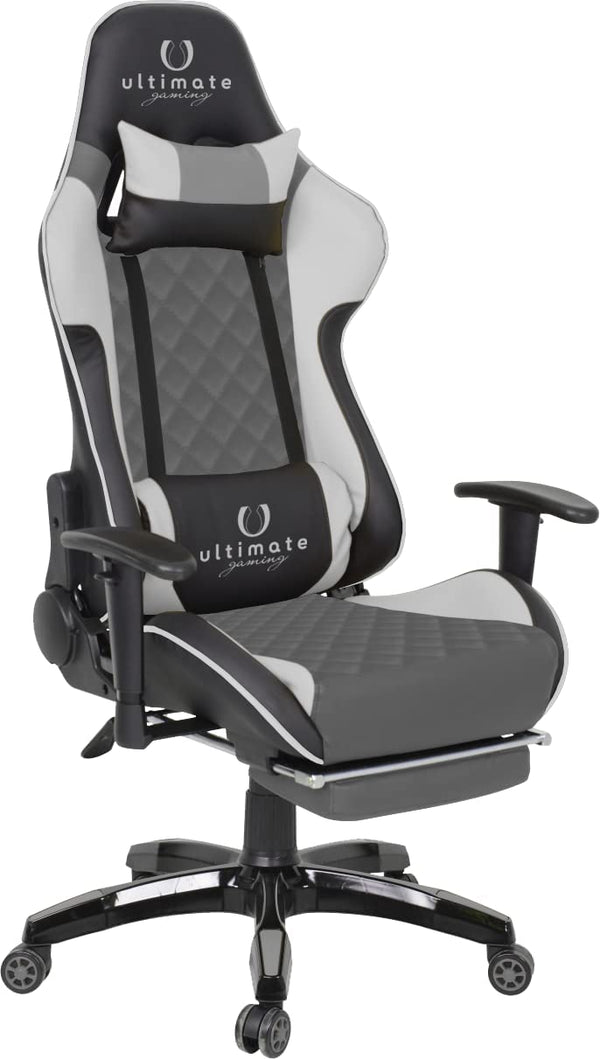 Ultimativer Gaming-Stuhl Orion Schwarz, Grau, Weiß
