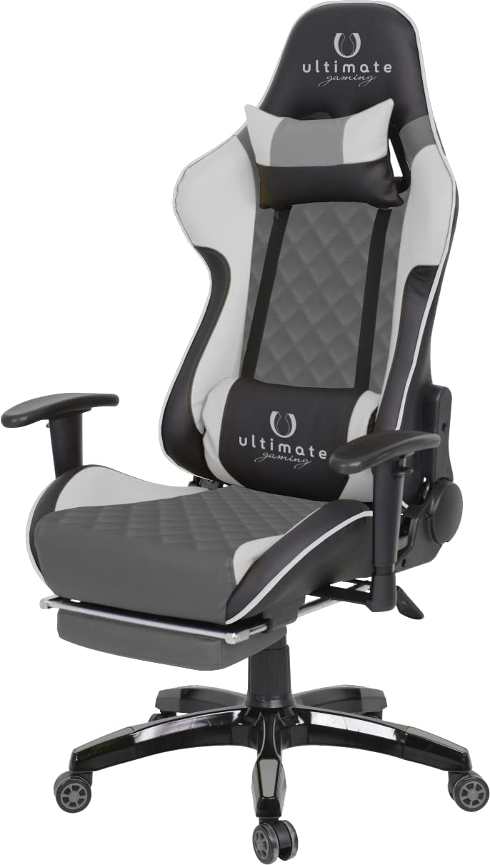 Cadeira Ultimate Gaming Orion Preto, Cinzento, Branco