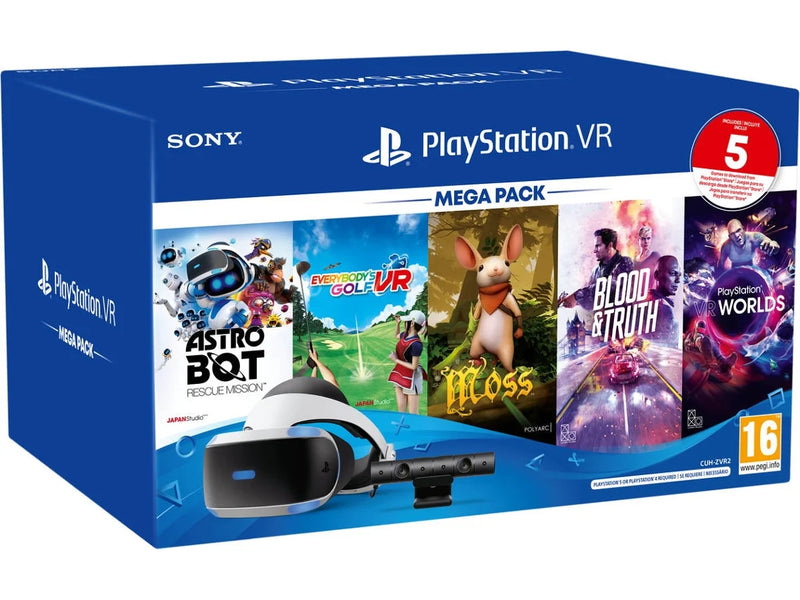 Sony PlayStation VR Mega Pack 3 + V2 Camera + 5 PS4/PS5 Games