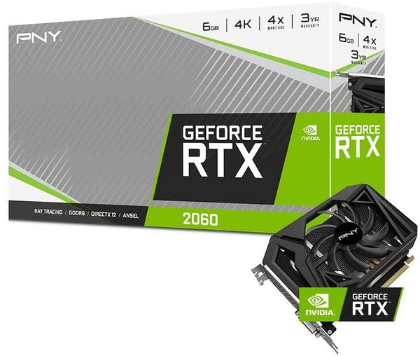 Tarjeta Gráfica PNY GeForce RTX 2060 Single Fan 6GB GDDR6