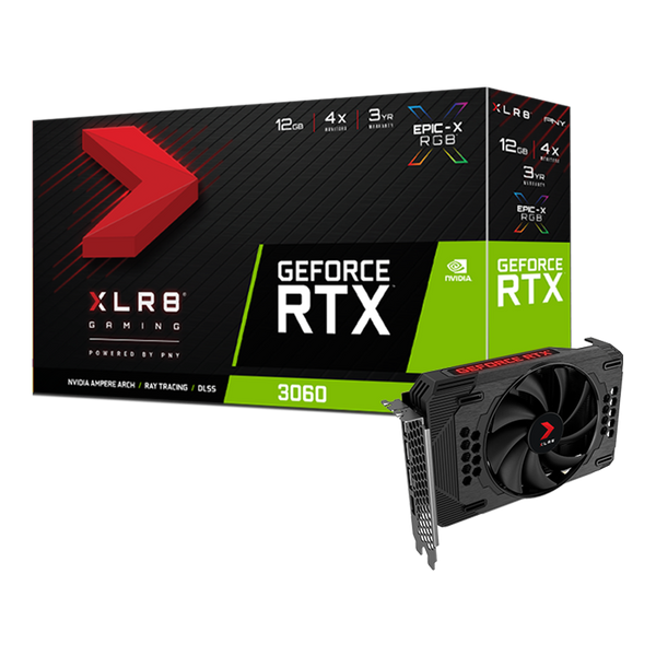 PNY GeForce RTX 3060 XLR8 Gaming REVEL EPIC-X RGB Scheda grafica GDDR6 a ventola singola da 12 GB