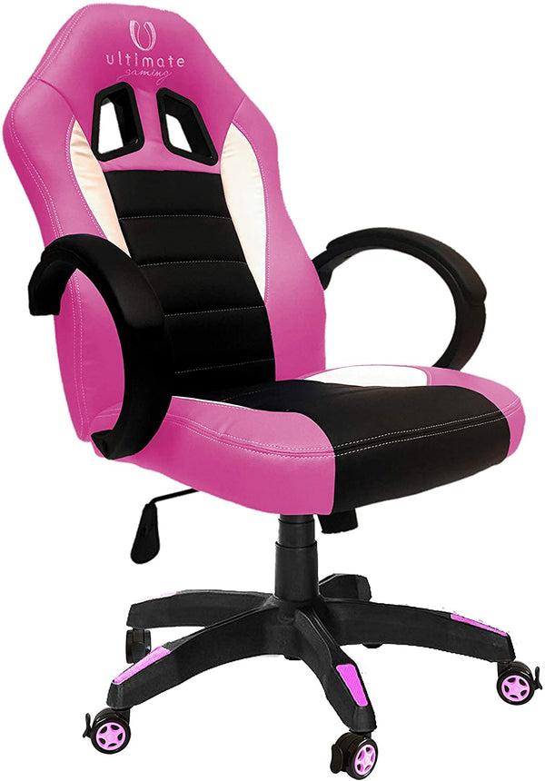 Ultimate Gaming Chair Taurus Pink, Schwarz, Weiß