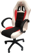Ultimate Gaming Chair Stier Weiß, Schwarz, Rot