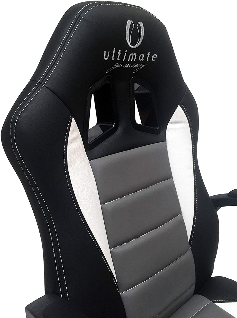 Ultimativer Gaming-Stuhl Stier Schwarz,Grau,Weiß