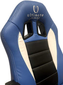 Ultimate Gaming Chair Stierblau, Schwarz, Weiß