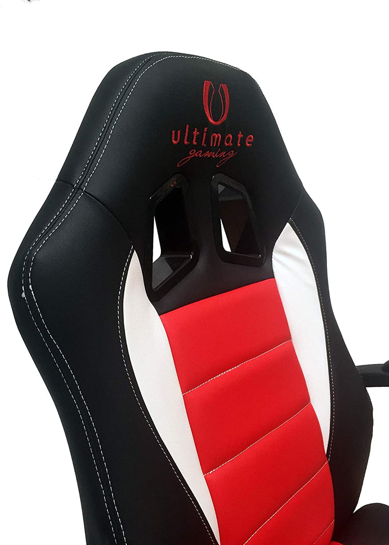 Ultimativer Gaming-Stuhl Stier Schwarz, Rot, Weiß