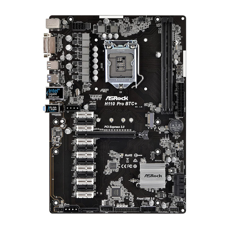 Placa Base ASROCK H110 Pro BTC+ (Socket LGA1151 - Intel H110 - ATX )