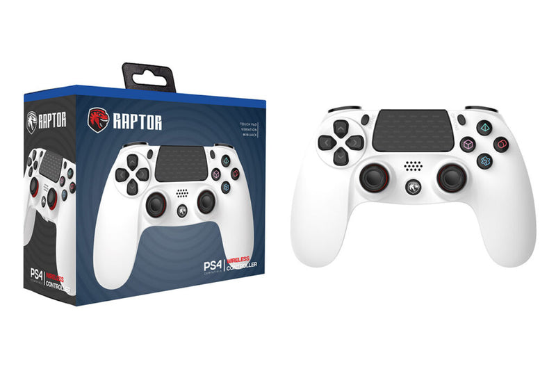 Raptor White PS4 Wireless-Controller