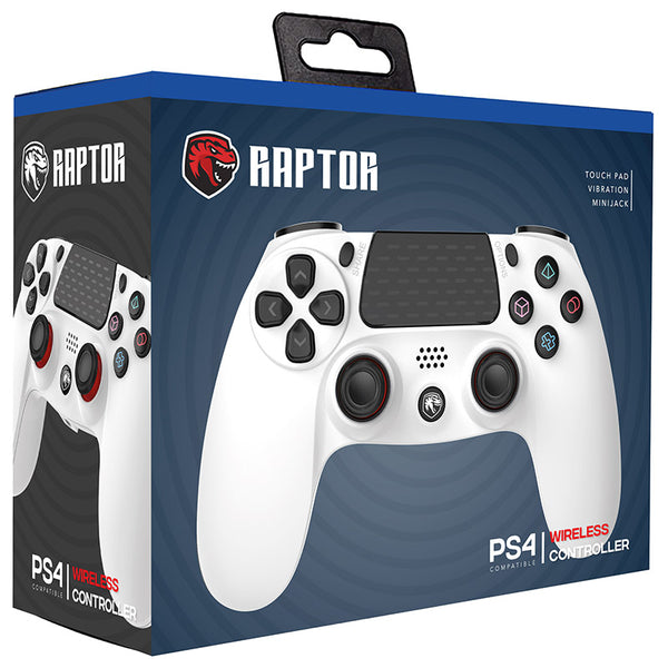 Controlador inalámbrico Raptor White PS4