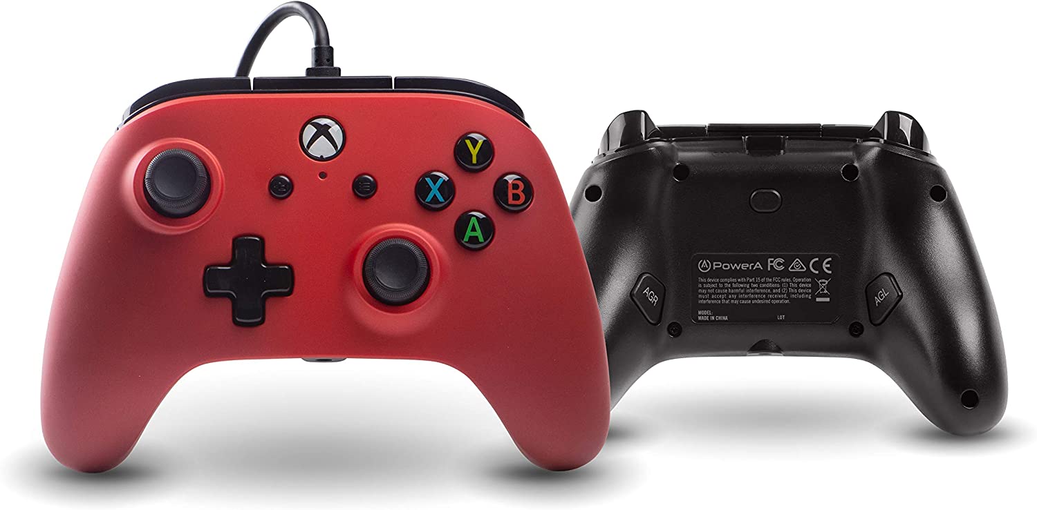 Comando PowerA com fios Crimson Fade (Xbox One/Series X/S/PC)