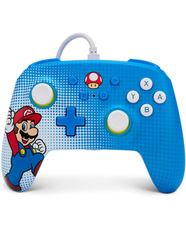 Comando Oficial PowerA com fios Mario Pop Art Nintendo Switch